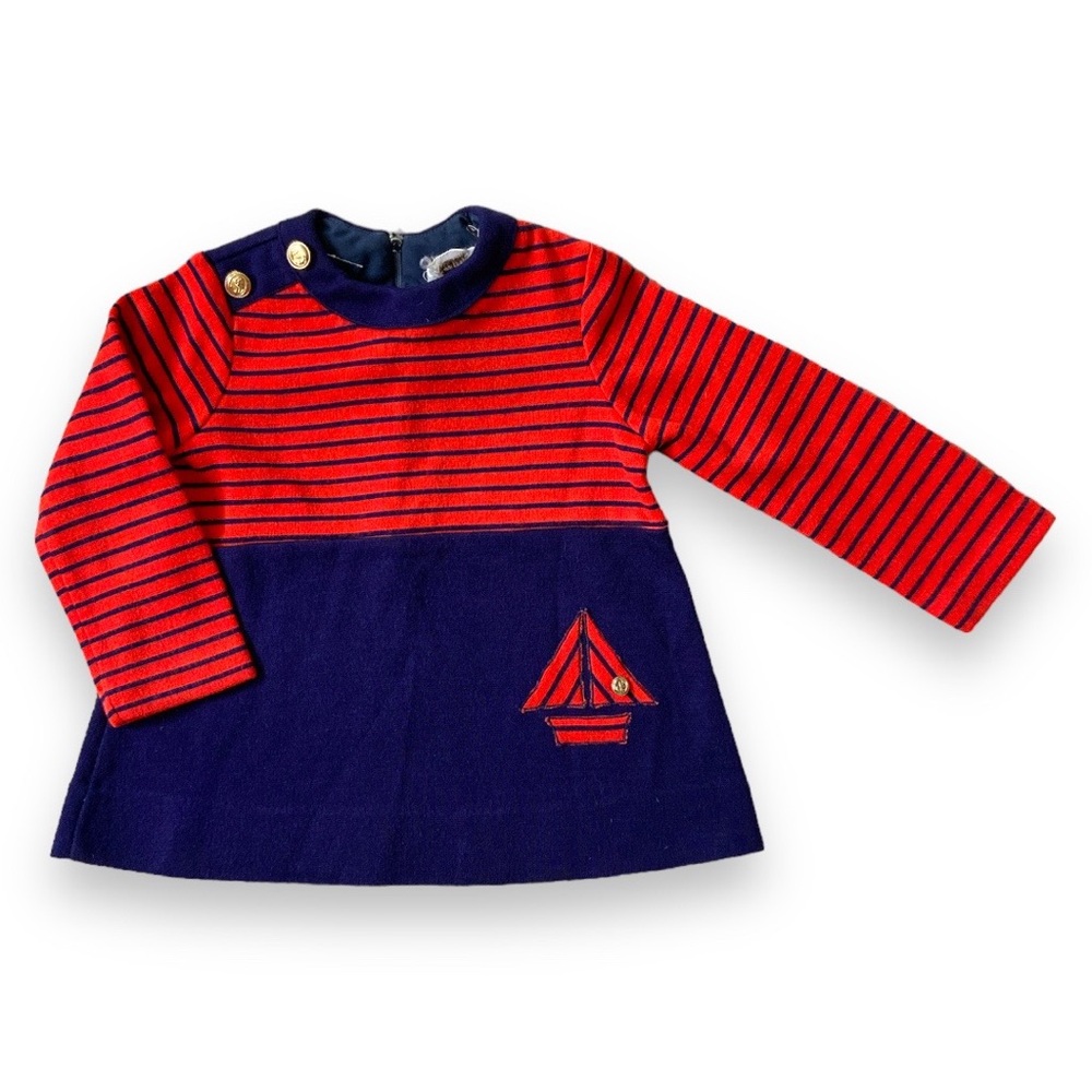 VINTAGE 70s 80s MERRY MITES Top Sweater Blouse Nautical Sailboat Sailing Ocean